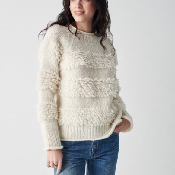 Faherty Cream Textured Sweater - Picture 2 of 8